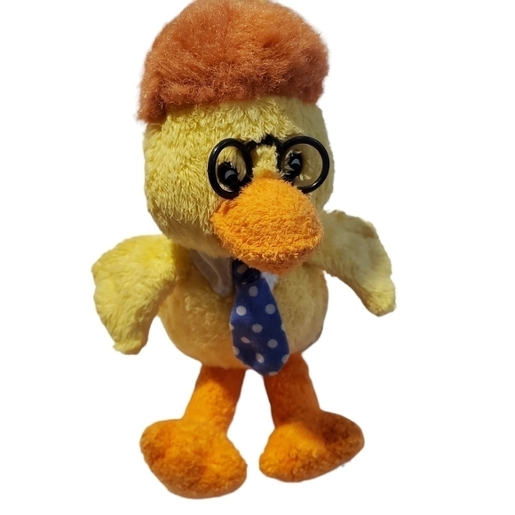 Anamorphic Smead 7" advertising Duck plush stuffed animal with glasses & tie - Picture 3 of 6
